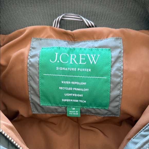 J. Crew Sage Green Women's Puffer Coat - Picture 2 of 11
